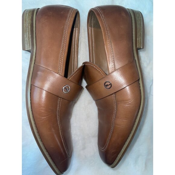 Pedro Men’s Leather Loafers - Size 6 US / 39 EU - Classic Brown Slip-On Shoes | - Picture 9 of 11